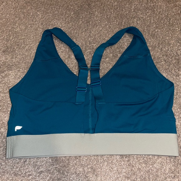 Fabletics teal “all day every day” bra with back clasp - Picture 2 of 2